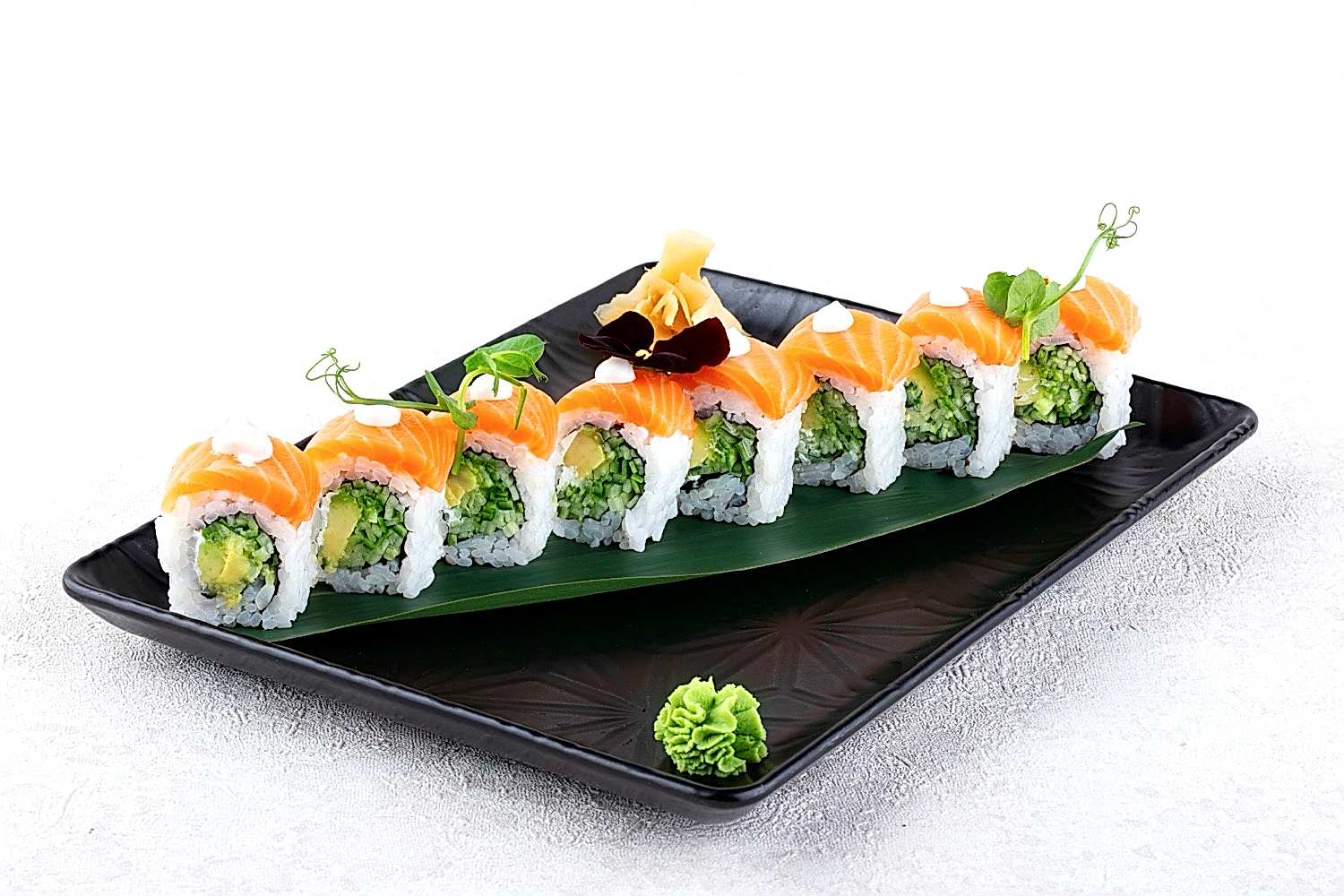Sushi restaurant plate at Lotiz Lounge in Bakı Old City